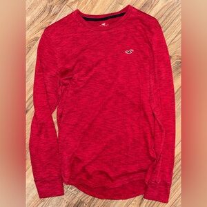 Hollister Men's Red Long Sleeve Tee